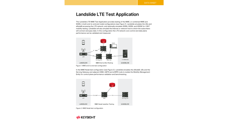 Landslide LTE Test Application